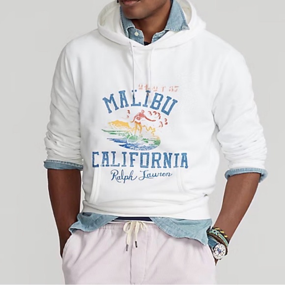 Polo Ralph Lauren Other - *NEW Ralph Lauren Malibu California Graphic Hoodie Size Medium